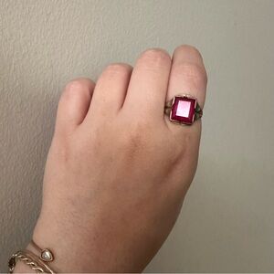 10k Antique Gold Ring Ruby Stone vintage estate